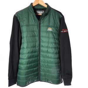 Straight Down Puffer Jacket Quilted Mens XL Green Invitational Blackjack Reno